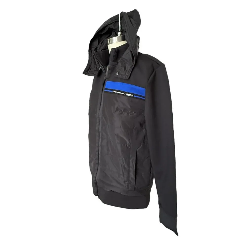 Hugo Boss‎ Porsche Skiles 32 Black Hooded Jacket, Sz. Med